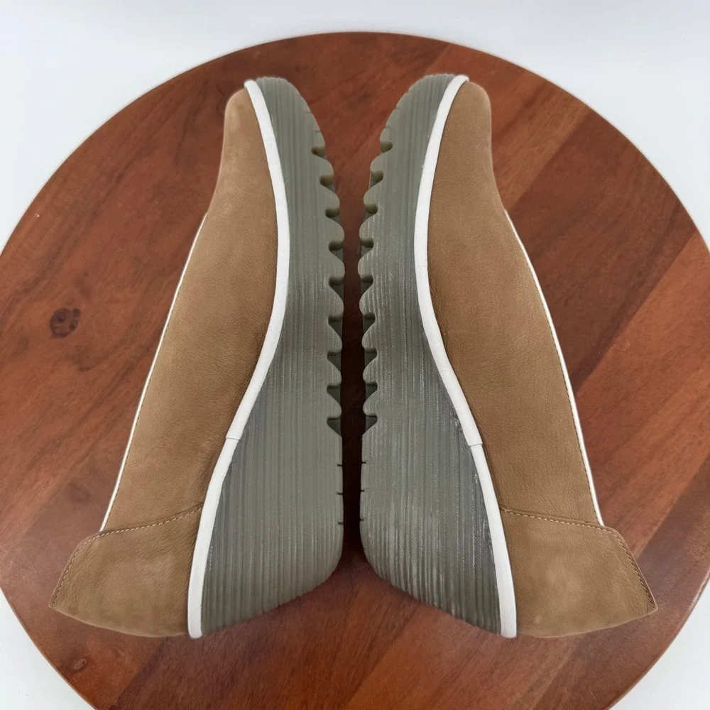 Fly London Yuca839Fly Sand Leather Wedge Platform Pumps Women's EU 42/US 10.5-11